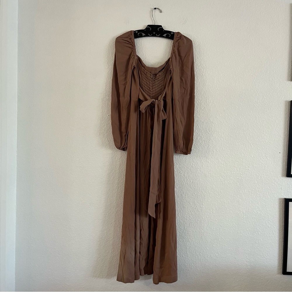 Gracemade | NWOT Esther Eco Midi‎ Dress In Brown | S - Picture 8 of 11